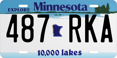 MN license plate 487RKA