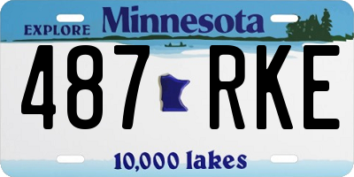 MN license plate 487RKE