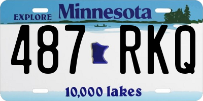 MN license plate 487RKQ