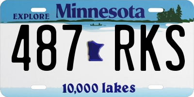MN license plate 487RKS