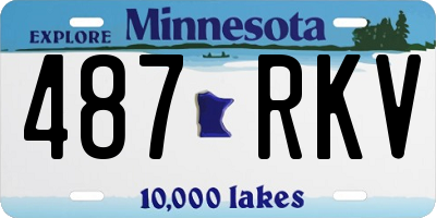 MN license plate 487RKV