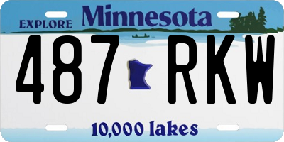 MN license plate 487RKW