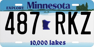 MN license plate 487RKZ