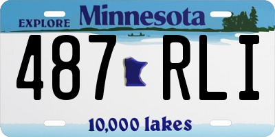 MN license plate 487RLI