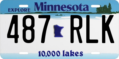 MN license plate 487RLK