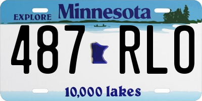 MN license plate 487RLO