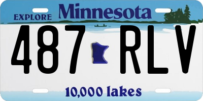 MN license plate 487RLV
