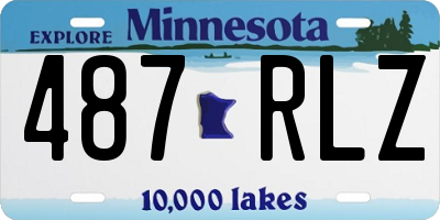 MN license plate 487RLZ