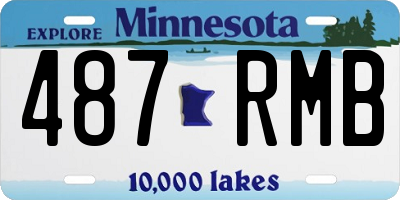MN license plate 487RMB