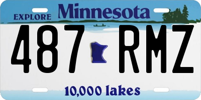 MN license plate 487RMZ