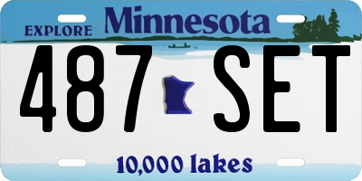 MN license plate 487SET