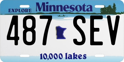 MN license plate 487SEV