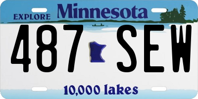 MN license plate 487SEW