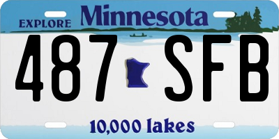MN license plate 487SFB