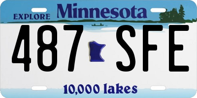 MN license plate 487SFE