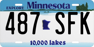 MN license plate 487SFK