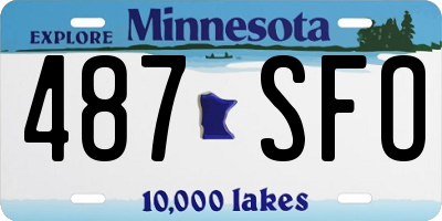 MN license plate 487SFO