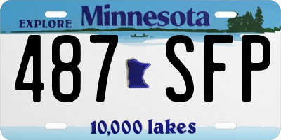 MN license plate 487SFP