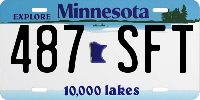 MN license plate 487SFT