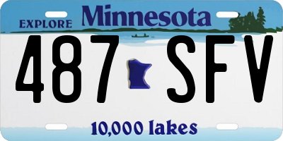 MN license plate 487SFV