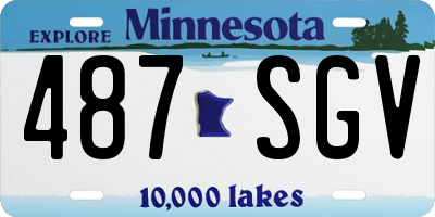 MN license plate 487SGV