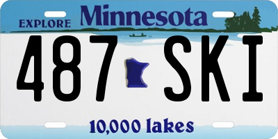 MN license plate 487SKI