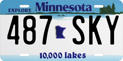MN license plate 487SKY