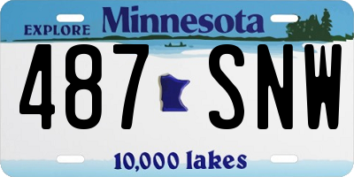 MN license plate 487SNW