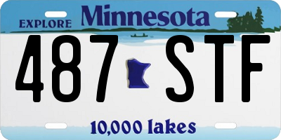 MN license plate 487STF