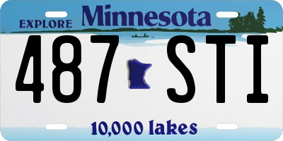 MN license plate 487STI