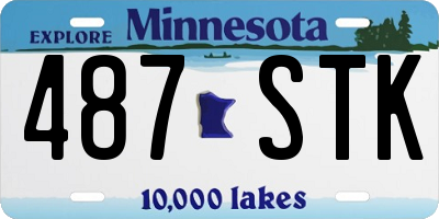 MN license plate 487STK