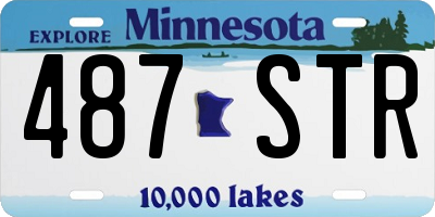 MN license plate 487STR