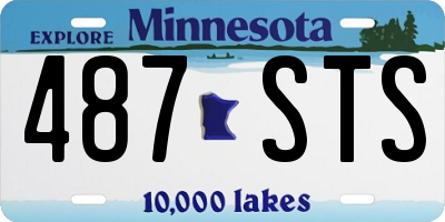 MN license plate 487STS