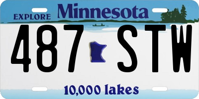 MN license plate 487STW