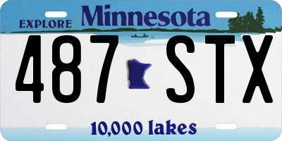 MN license plate 487STX