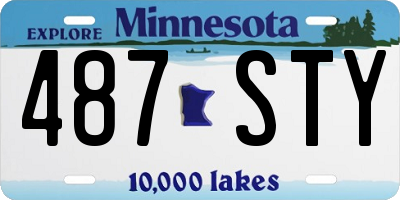 MN license plate 487STY