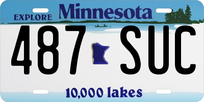 MN license plate 487SUC