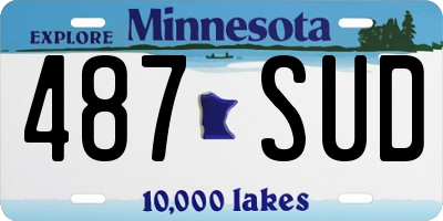 MN license plate 487SUD