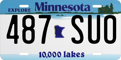 MN license plate 487SUO