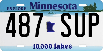 MN license plate 487SUP