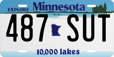 MN license plate 487SUT