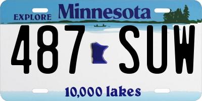MN license plate 487SUW
