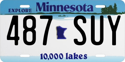 MN license plate 487SUY