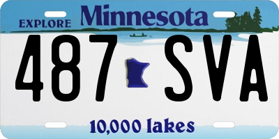 MN license plate 487SVA
