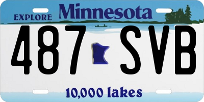 MN license plate 487SVB