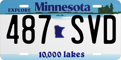 MN license plate 487SVD