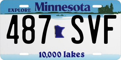 MN license plate 487SVF