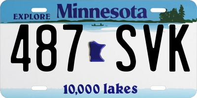 MN license plate 487SVK