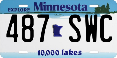 MN license plate 487SWC