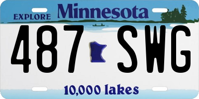 MN license plate 487SWG